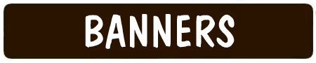 A brown banner with the word " runner ".